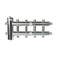 Распределительный коллектор отопления Прокситерм GSK 32-5 с гидрострелкой 85 кВт 5 контуров