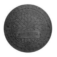 Люк полимерпесчаный Gidrogroup 315 мм для дренажного колодца, черный