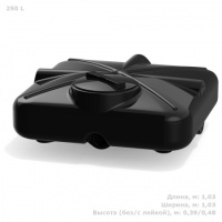 Бак для душа Полимер-Групп "Роса" 250 л с лейкой