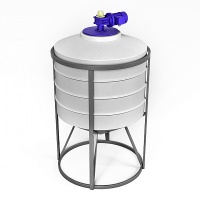 Емкость ЭкоПром ФМ 500 литров в обрешетке с лопастной мешалкой