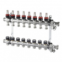 Коллектор Oventrop Multidis SF 1" на 8 контуров с расходомерами