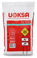 Противогололедный материал UOKSA Актив -25°C с биофильной добавкой, 20кг