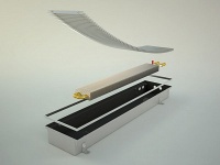 Внутрипольный конвектор Бриз Бриз 380х80х3800 с естественной конвекцией