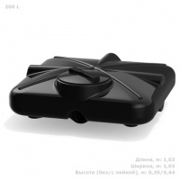 Бак для душа Полимер-Групп "Роса" 200 л с лейкой