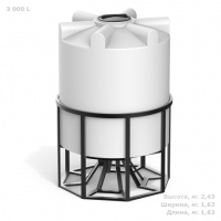 Емкость Полимер-Групп K 3000 литров с обрешеткой