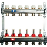 Коллектор Stout из нержавеющей стали с расходомерами 1/3/4x5, SMS 0917 000005