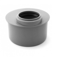 Переход эксцентрический Политэк 110/50 мм короткий для внутренней канализации