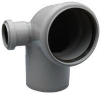 Отвод Политэк 110-90°выход 50 мм левый для внутренней канализации