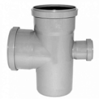 Крестовина Политэк 110-110-50-90° одноплоскостная для внутренней канализации