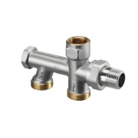 Насадка присоединительная Oventrop Uno для однотруб. систем Ду 15 G 3/4 HP, с латунным ниппелем